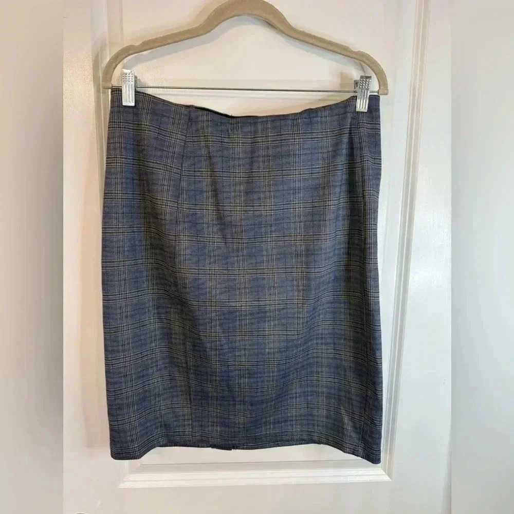 Liverpool Women’s Los Angeles Bia Plaid Knit Pencil Skirt - Size 12P